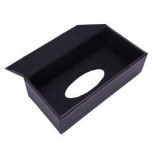 4X Caja Sostenedor Estuche Cubierta de Tisu Rectangular de Cuero Portatil Papel de Bombeo Regalo de Coche Casa Hotel Marron