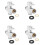 4X SOLID Diverter 3-Way Diverter Valve All 1/2 Inch IPS Shower System Spare Part, Copper Chrome Plating 1