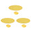 3X Foldable Round Fan-Yellow 1