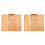 2X Sofa-Armlehnentablett, Couch-Getränkehalter, Bambus-Tablett mit Getränkehalter, Bambus-Couch-Getränkehaltertablett 1