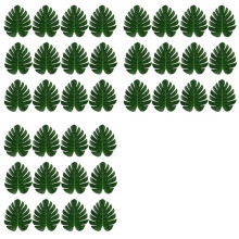 36X Artificial Tropical Leaves Jungle Party Decoration Animal Summer Hawaiian Wedding Home Table Decor L