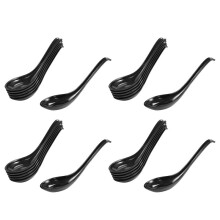 Soup Spoons,24 Pcs Japanese Style Spoons Rice Spoons Chinese Asian Soup Spoons with Long Handle for Restaurants