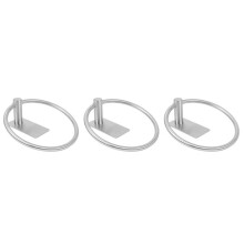 3X Towel Ring/Hand Towel Holder - Self Adhesive Round Towel Rack Hand Towel Bar for Bathroom, Stainless Steel Silver