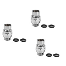 3X Messing Chrom Kugelgelenk Duscharm Kopf Winkel Einstellbarer Schwenkadapter