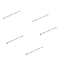 5piezas 40 cm Brazo de Ducha Cuadrado Brazo de Extensión de Montaje En Pared para Lluvia Cabeza de Ducha Varilla de Ducha Lluvia Cabezal de Ducha