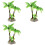 3X Fish Tank Emulational  Coconut Tree Water Plants Decor W Ceramic Base 1
