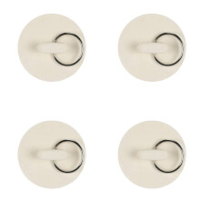 4pcs 1 1/2in White Rubber Wash Basin Bathtub Plug Sink Plug Drain Pipe Plug Sink Plug Water Plug