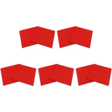 5 Pack Solid Color Printed Paper Napkin (Red)