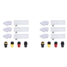 6X Dampfmop Tuch für Easyfix SC2 SC3 SC4 SC5 Dampfreiniger Mikrofaser Bodenkleidung Pads Kupferbürsten