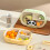 Portable Divided Plastic Lunch Box Food Container For-Yellow 8