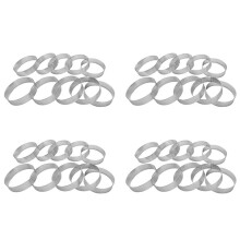 40 Pack Stainless Steel Tart Ring, Heat-Resistant Perforated Cake Mousse Ring, Round Ring Baking Doughnut Tools, 8cm