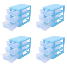 4X Translucent Drawer Type Plastic Storage Box( 3 Layers)