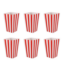 72 Cinema Stripes Treat Party Small Candy Favor Torby na Popcorn PudełKa, Czerwone