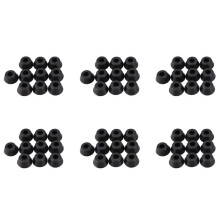 60 Pcs 21mm x 10mm Conical Recessed Rubber Feet Bumpers Pads Black