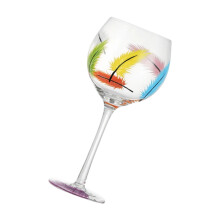 Elegant Transparent High-Arched Red Wine Cup Hand Painted-hair
