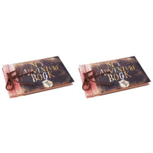 2X Handmade DIY Album Paste Vintage Tether Album My Adventure Book Family Scrapbook Photo Album