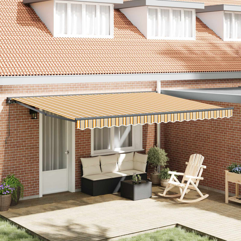Vidaxl Awning Frame Yellow And Grey 450 X 300 Cm