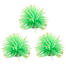 3X Aquarium Decorative Green Silicone Sea Anemone Fish Tank Ornament