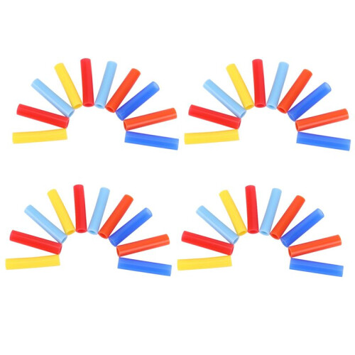 40 PeçAs de Cores Sortidas Canudos de Silicone ReutilizáVeis Pontas Capas para Canudo de AçO InoxidáVel de 0,24 Polegadas 6 mm