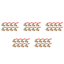 40PCS 1/4 Inch Heavy Duty Brass Valve Shut Off Male and Female NPT Thread Pipe Fitting