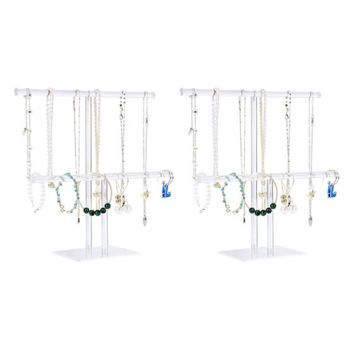 2X Supporto per Collana con Supporto per Gioielli, Supporto per Espositore per Gioielli, Organizer per Appendere Collane E Braccialetti, Supporto per