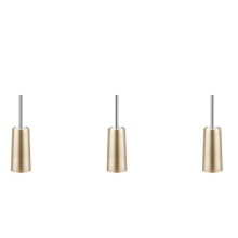 3X Stainless Steel Toilet Brush and Holder - Toilet Bowl Cleaner Brush Set for Bathroom Toilet (Gold)