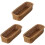 3X Desktop Cutlery Storage Basket Woven Basket Restaurant Tableware Drain Storage Box Tableware Storage Basket, Brown 1