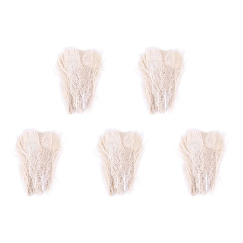 250 Peças/Penas de PavãO Branco Natural no Olho, 10 um 12 Polegadas da DecoraçãO de Casamento de Penas de PavãO