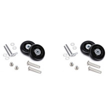 60mm x 18mm Luggage Suitcase Replacement Wheels, Rubber Swivel Caster Wheels Bearings Repair Kits, 2 Set of 4