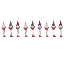 9 Pack Christmas Faceless Long Leg Gnome Santa Xmas Tree Hanging Drop Ornament Doll Decorations for Home Pendant Gifts