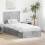 VidaXL vidaXL Storage Bed Concrete Grey 90 x 190 cm Engineered Wood 1