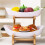 2X Fruit Tray Racks Table Plates Dinnerware Kitchen Fruit Bowl Partitioned Candy Cake Trays Tableware Dishes A 5