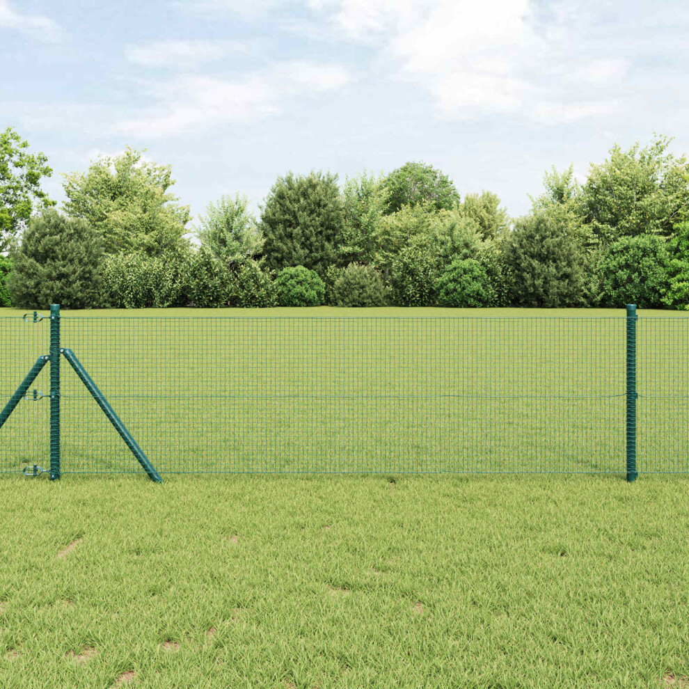 Vidaxl Welded Wire Fence 2500 X 40 Cm Green