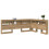 VidaXL vidaXL Storage Headboard with Shelf Artisan Oak 140 cm Engineered Wood 5