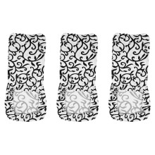 3X Stretchy Dining Chair Cover Short Chair Covers Washable Protector Slipcover (White + Black)