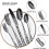40-Piece Set, Stainless Steel Silverware Cutlery, Unique Pattern Design, Includes Dinner Knives 5