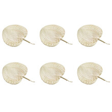 6X Coole Baby Mückenschutz Fan Sommer Manuelle Stroh Hand Fans Leaf