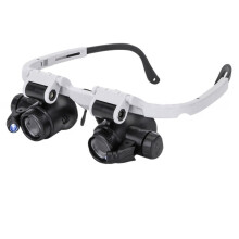 with Led Lightheadband Glasses Magnifier for Watchmaker Jewelry Optical Lens Glass Magnifier Loupe 8X 15X 23X Magnifying Glass/Black an