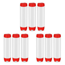 9X 16 Oz Inverterade Plastflaskor, PåFyllningsbar Spets Stor Ventil Dispenser Kryddflaska för SåSer Ketchup