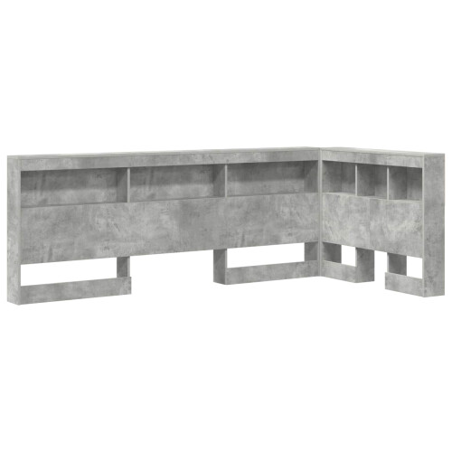 VidaXL vidaXL Storage Headboard Concrete Grey 75 cm Engineered Wood 2