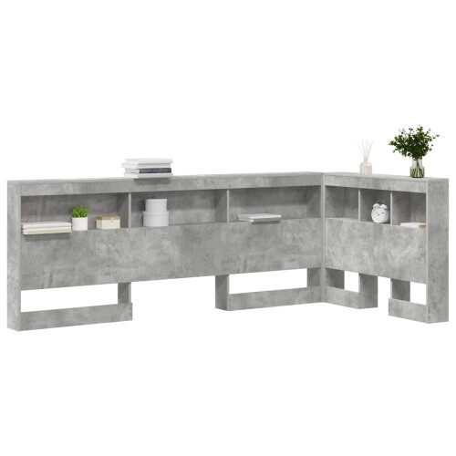 VidaXL vidaXL Storage Headboard Concrete Grey 75 cm Engineered Wood 2
