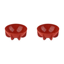2X Baking Mold Silicone Hemisphere Pan Dome Silicone Mould Planet Mould Semicircle Shape Cake Mold,Brick Red