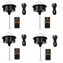 4X Luzes Giratórias Do Motor de Bola de Discoteca com Controle Remoto, 18 LEDs para Rotador de Bola de Espelho de 12 16 20 24 Polegadas (Bola Não