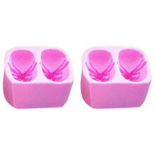 2X Babybootie Silikonfondantform Stickade Babyskor Tårtdekoreringsverktyg Gör-det-Själv-Form Ljus Tvål Lerform