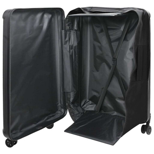 VidaXL vidaXL Suitcase Folding with Lock Black 50 x 30 x 76 cm ABS Plastic 1
