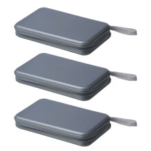 3X 80 Disc Album CD DVD Carry Cover Case Wallet Storage Holder Bag Hard Box - Silver