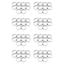 80 Pak 5 cm Rvs Taart Ring, Hittebestendige Geperforeerde Cake Mousse Ring, Ronde Ring Bakken Donut Gereedschap