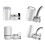 20 PCS Faucet Water Filter Ceramic Replacement Cartridge Remove Practical Durable 4