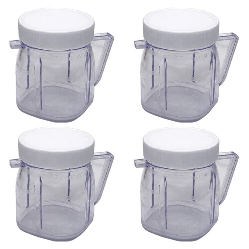 For  Blender Replacement Parts, 4937  Osterizer Blender Jar Accessory, Cup  Plastic Jars with Lids (4 Pack)