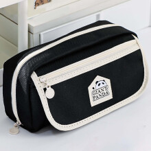 (Black) School Pencil Bag Stationery Organizer Large Capacity Bag Coin Purse for Teen Students Girls Boys